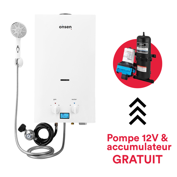 Chauffe-eau portatif sans réservoir Onsen 10L - 75K BTU