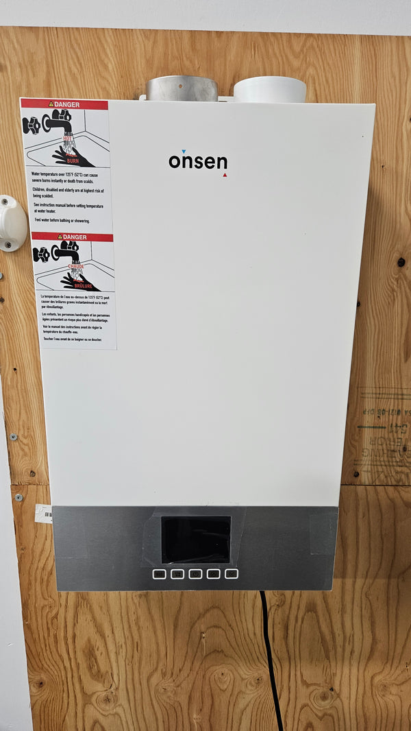 Chauffe-eau résidentiel au gaz naturel sans réservoir Onsen 14L - 100K BTU (BOÎTE OUVERTE)
