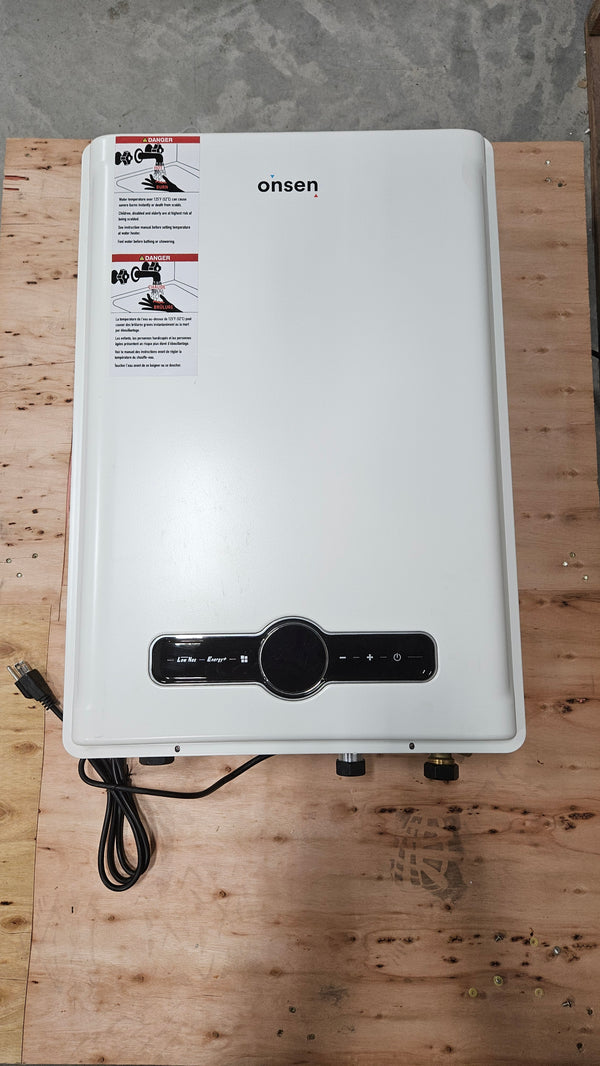 Chauffe-eau résidentiel au gaz naturel sans réservoir Onsen 26L - 180K BTU (BOÎTE OUVERTE)